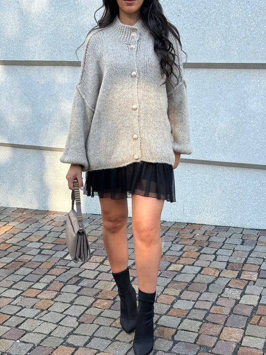 Oversized Cardigan - Liora Beige