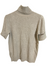 Beige Whisper  short-sleeve turtleneck sweater